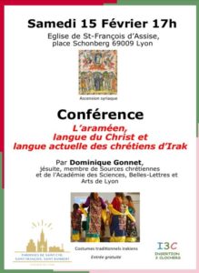 Conférence : l'araméen @ Eglise St François d'Assise